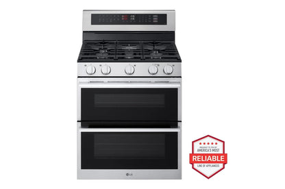 Lg LDGL6924Y 6.9 cu. ft. Smart Gas Double Oven Freestanding Range with ProBake Convection®, Air Fry & Air Sous Vide