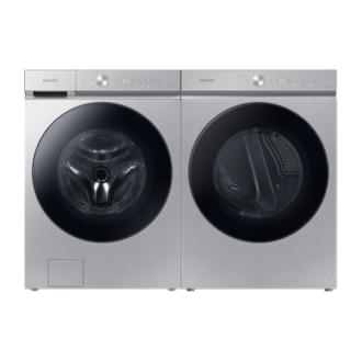 Samsung DVG53BB8700T Bespoke 7.6 cu. ft. Ultra Capacity Gas Dryer with Super Speed Dry and AI Smart Dial in Silver Steel