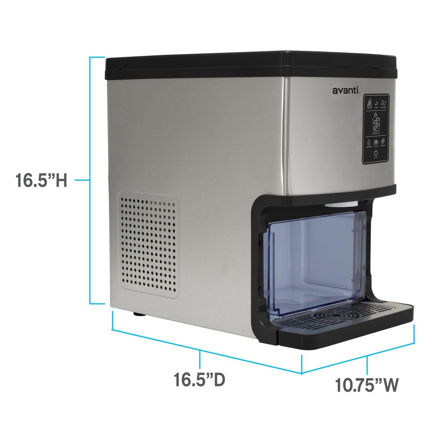NIMDTS3326SIS Avanti Digital Nugget Ice Maker with Dispenser