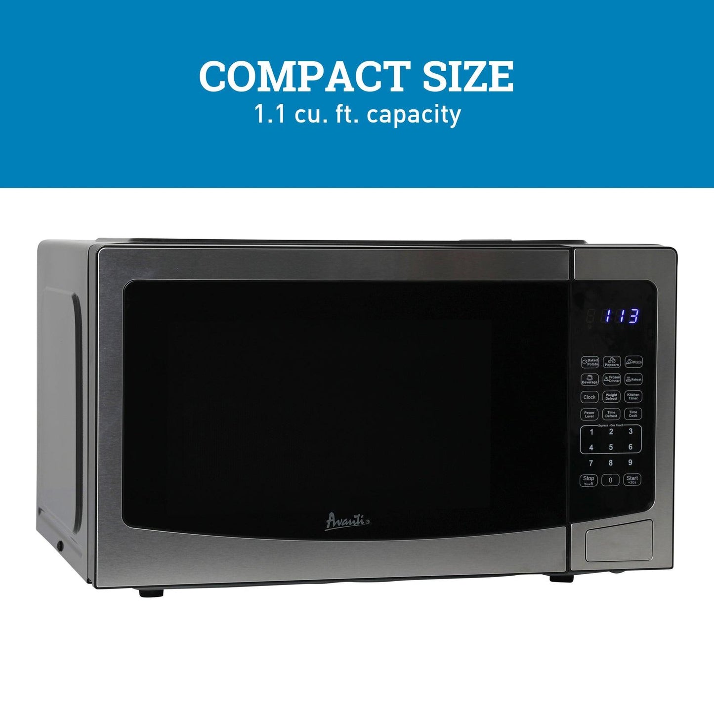 MT115V1B Avanti 1.1 cu. ft. Microwave Oven - Black