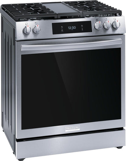 Frigidaire GCFG3060BF 30" Front Control Gas Range with Total Convection