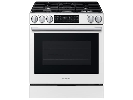 Samsung NSG80H60SW Bespoke Smart Slide-in Gas Range Pro Style Design  Air Fry Max  True Convection