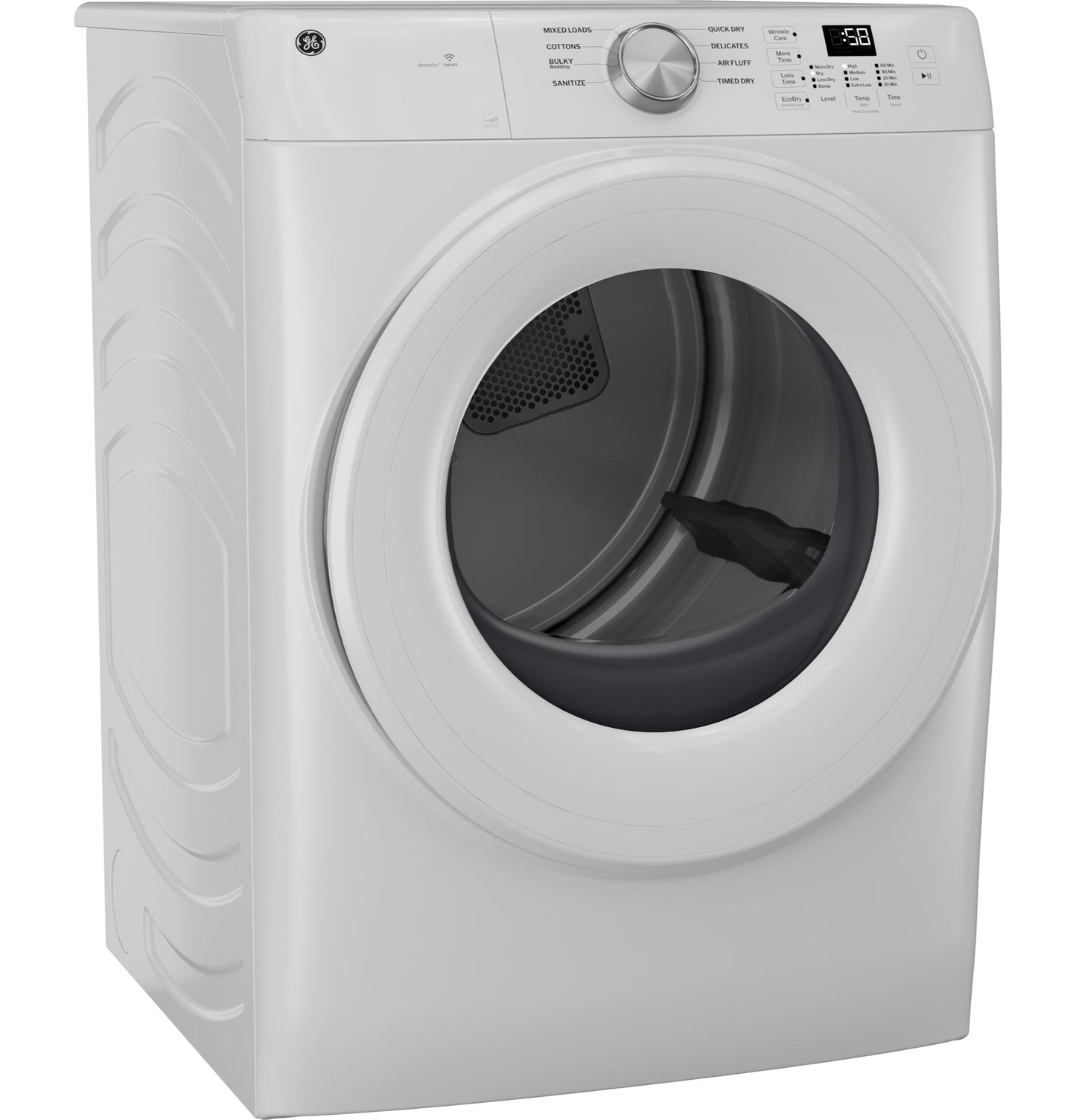 GFD35GSSYWW GE® ENERGY STAR® 7.8 cu. ft. Capacity Smart Front Load Gas Dryer