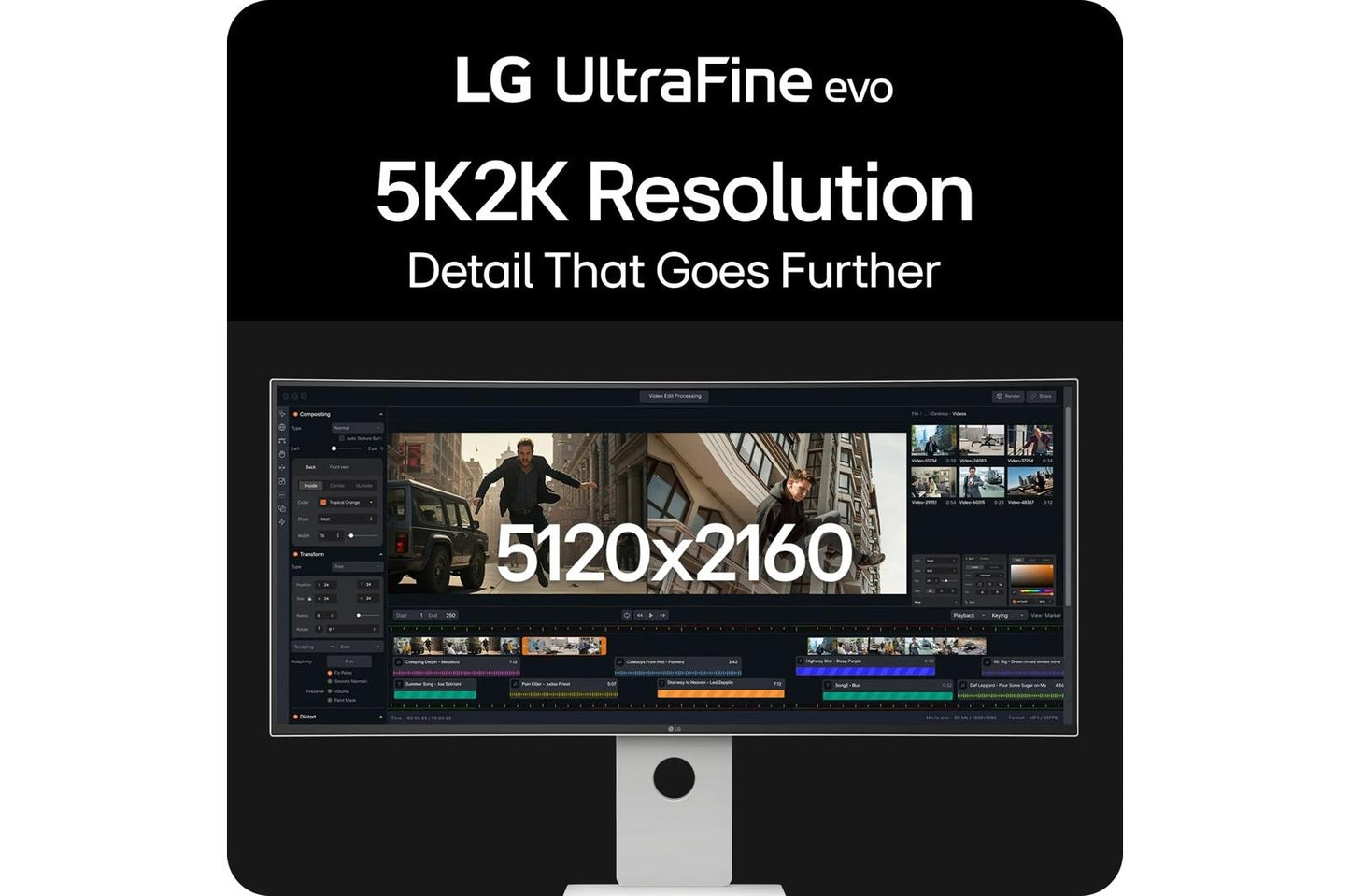 Lg 40U990AW 40 Inch UltraFine evo™ 5K2K WUHD Nano IPS Black Monitor with Thunderbolt™ 5 PD 96W