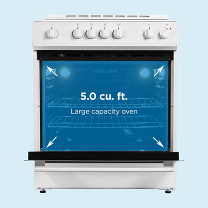 DRRM300W Danby 30"" Slide in Smooth Top Electric Range with Knob Controls in White