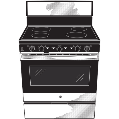GE 30" Free-standing Electric Radiant Smooth Cooktop Range