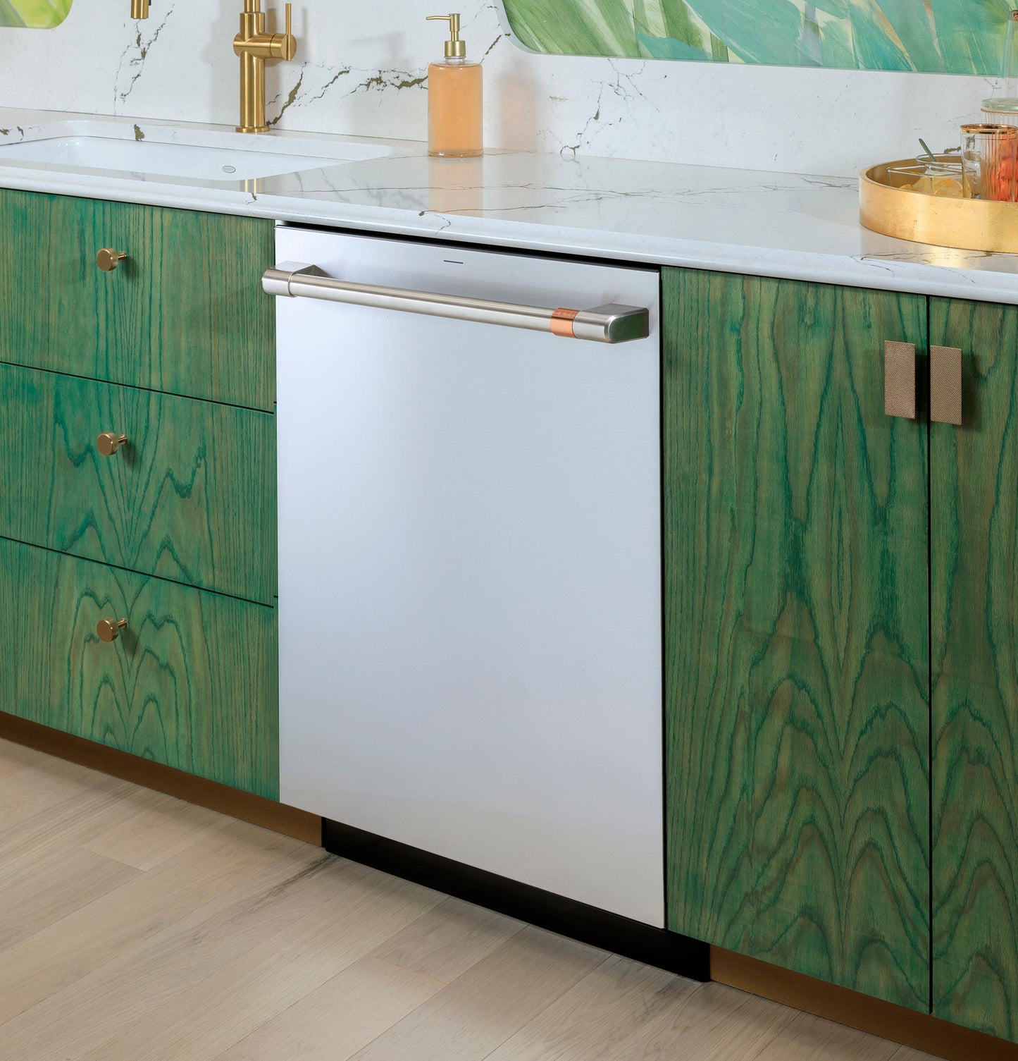Cafe CDT888P2VS1 CAF(EBACK)™ CustomFit ENERGY STAR Stainless Interior Smart Dishwasher with Ultra Wash Top Rack and Dual Convection Ultra Dry, LED Lights, 39 dBA