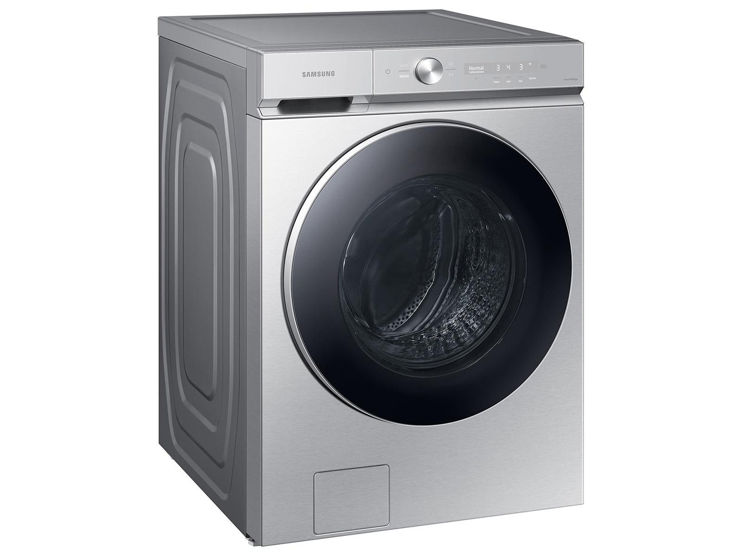 Samsung WF53BB8900AT Bespoke 5.3 cu. ft. Ultra Capacity Front Load Washer with AI OptiWash™ and Auto Dispense in Silver Steel