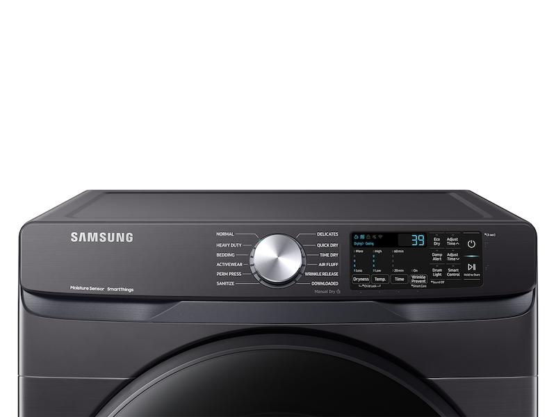 Samsung 7.5 cu. ft. Smart Gas Dryer with Sensor Dry in Brushed Black