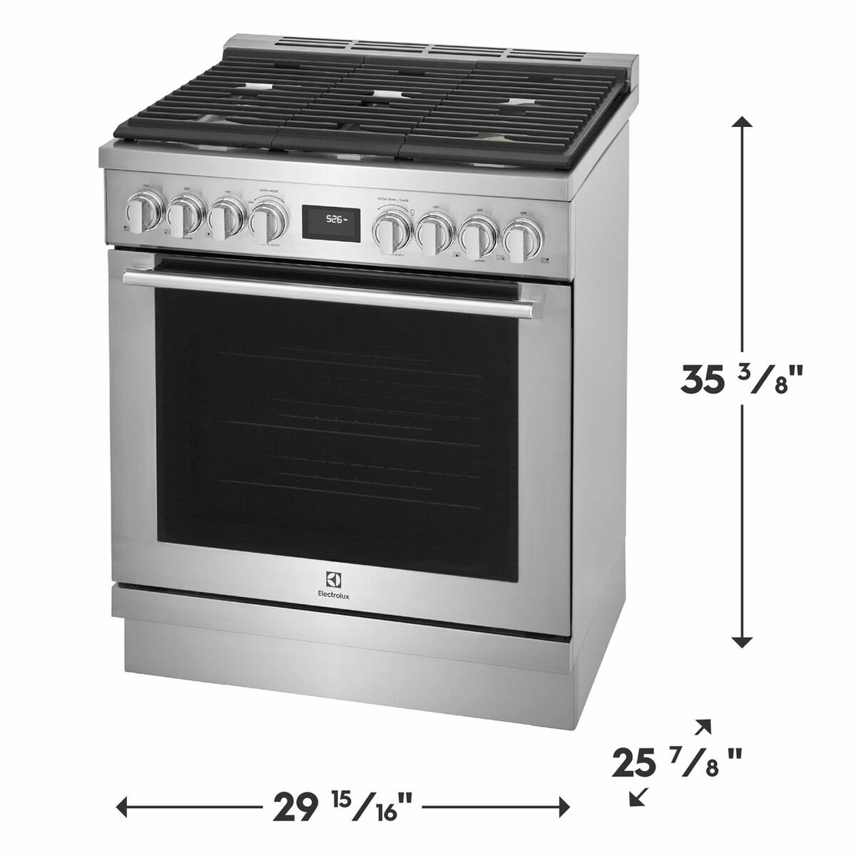 Electrolux ECFG3068AS 30" Front Control Freestanding Gas Range