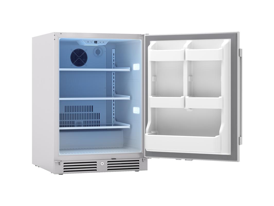 PRR24C01ASOD Presrv Refrigerator, 24in Compact, Outdoor SS, Reversible, Lock, 1 Zone