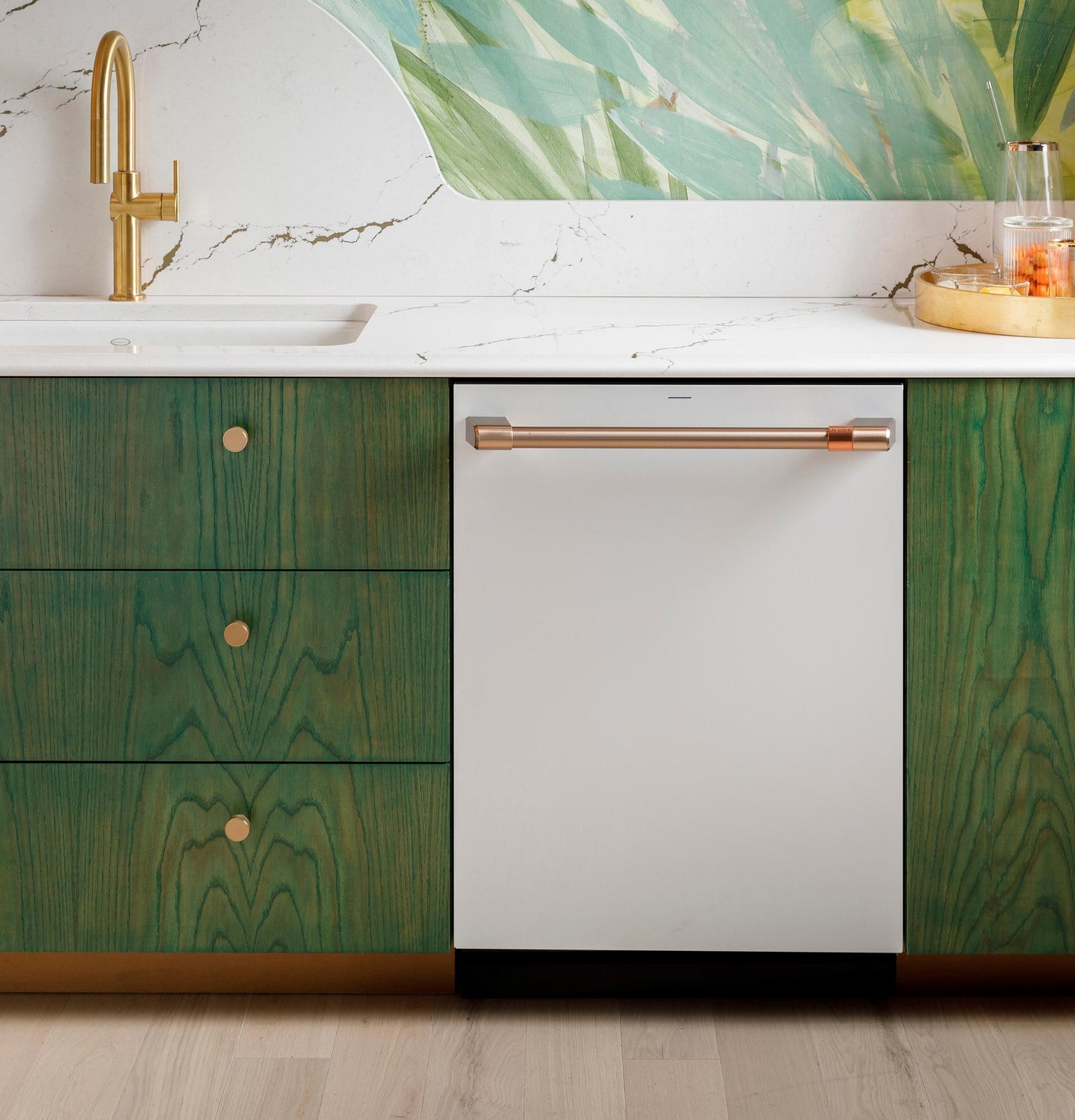 Cafe CDT888P4VW2 CAF(EBACK)™ CustomFit ENERGY STAR Stainless Interior Smart Dishwasher with Ultra Wash Top Rack and Dual Convection Ultra Dry, LED Lights, 39 dBA