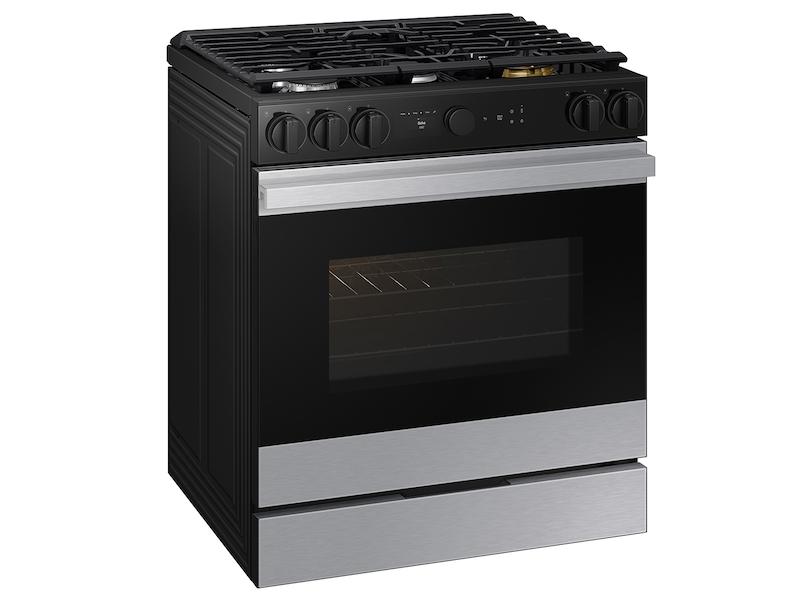 Samsung NSG6DG8500SR Bespoke 6.0 cu. ft. Smart Slide-In Gas Range with Air Sous Vide & Air Fry in Stainless Steel