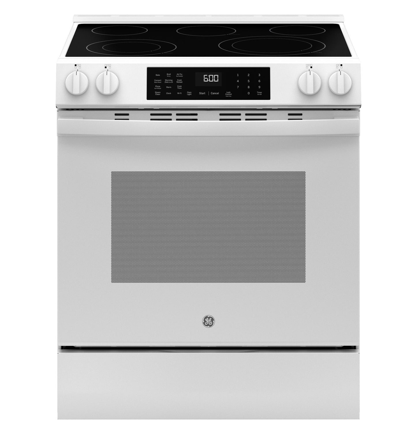 GRS600AVWW GE® ENERGY STAR® 30" Slide-In Electric Convection Range with No Preheat Air Fry and EasyWash™ Oven Tray
