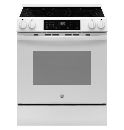 GRS600AVWW GE® ENERGY STAR® 30" Slide-In Electric Convection Range with No Preheat Air Fry and EasyWash™ Oven Tray