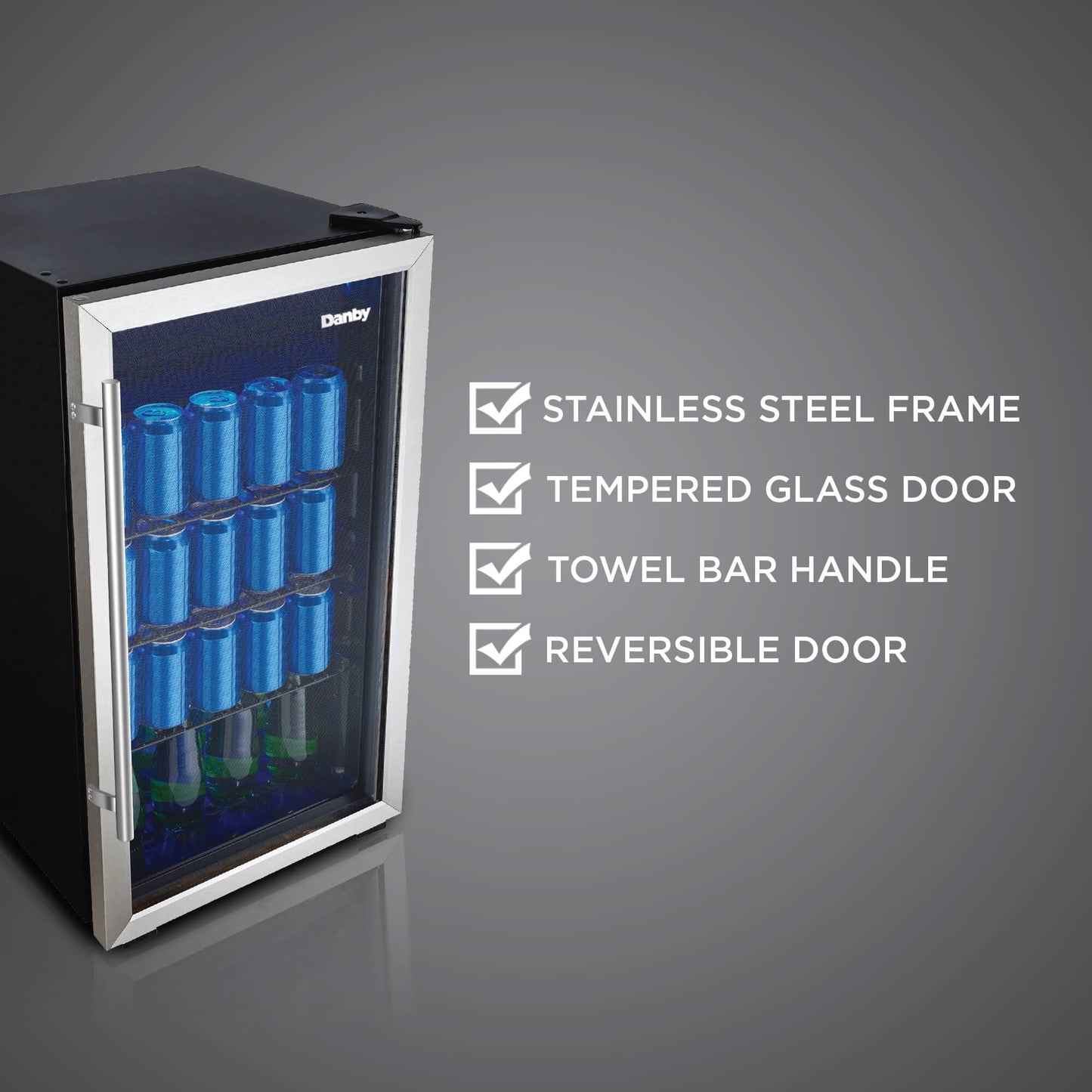 DBC117A2BSSDD6 Danby 3.1 cu. ft. Free-Standing Beverage Center in Stainless Steel