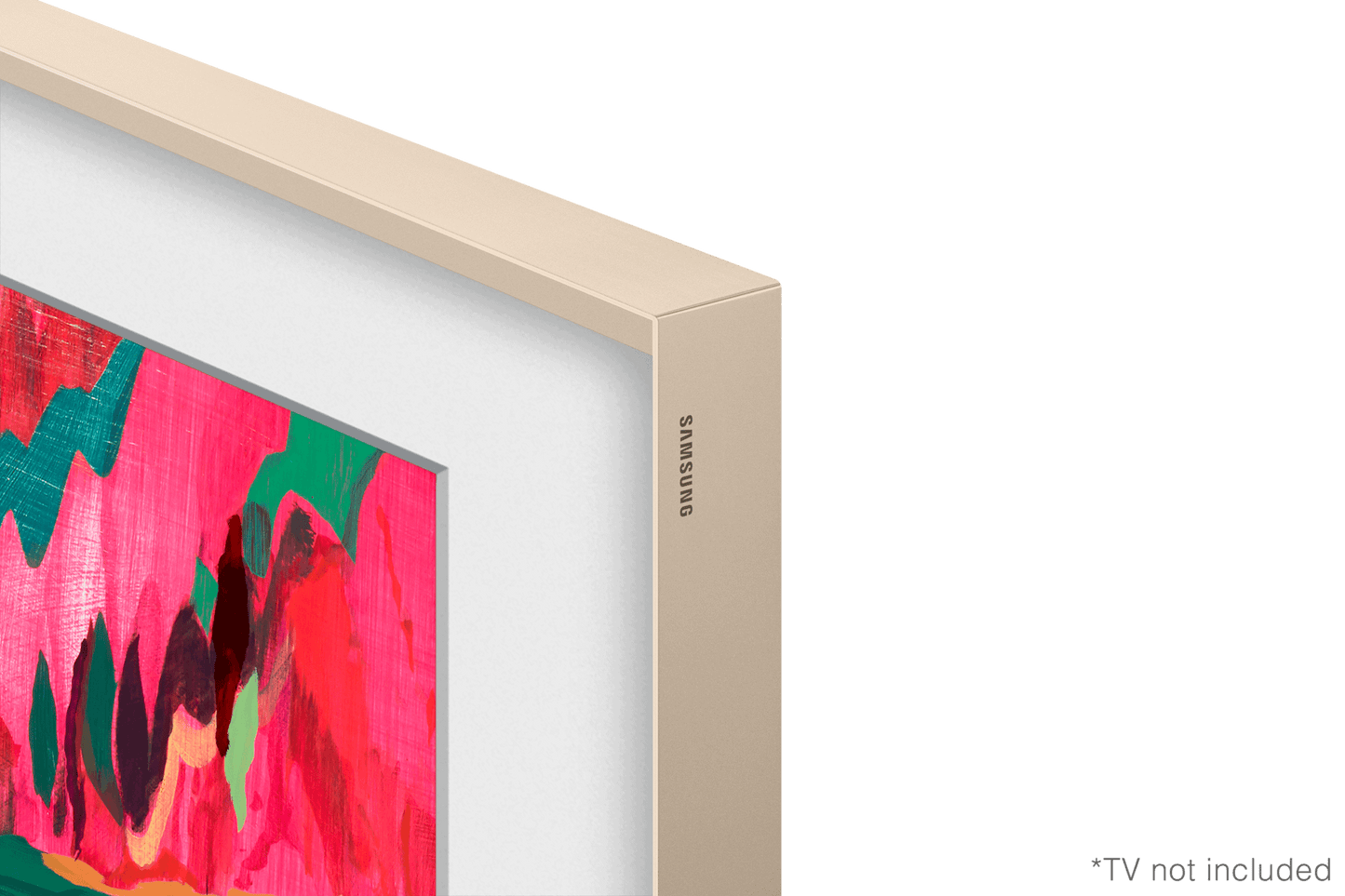 Samsung VGSCFF85SGMZA 85 Inch The Frame Custom Bezel - Sand Gold Metal Magnetic Attachment  Easy Install  Premium Finish