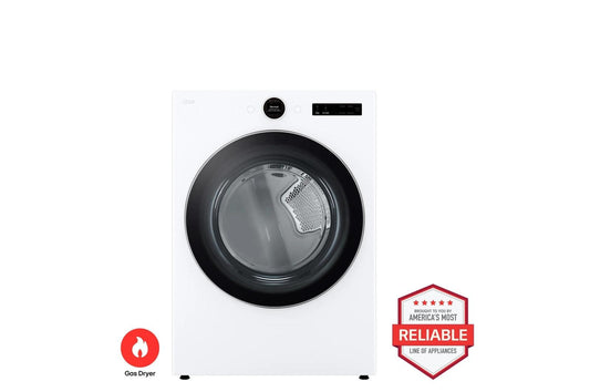 Lg DLGX6701W 7.4 cu. ft. Ultra Large Capacity Smart Front Load Gas Dryer with TurboSteam® & Built-In Intelligence