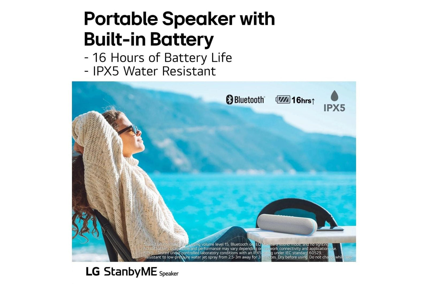 Lg 27LX6TYGAXT7SAUSALLC StanbyME 2 27 Inch Portable Smart Touch Screen with XT7 Bluetooth Speaker