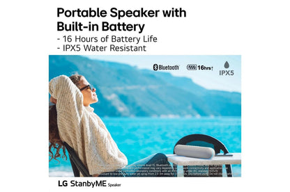 Lg 27LX6TYGAXT7SAUSALLC StanbyME 2 27 Inch Portable Smart Touch Screen with XT7 Bluetooth Speaker