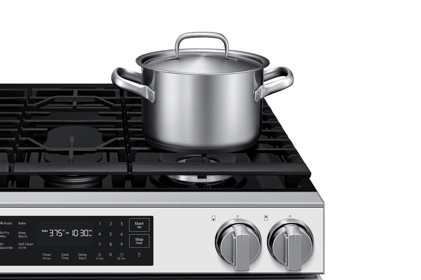 Samsung NSG80H60SW Bespoke Smart Slide-in Gas Range Pro Style Design  Air Fry Max  True Convection