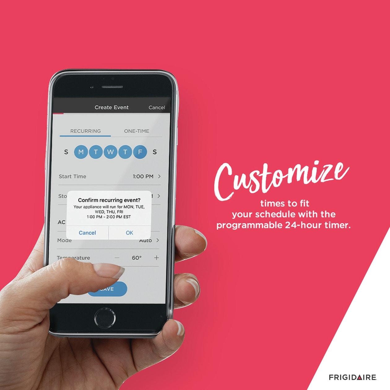 Frigidaire FHPW122AC1 3-in-1 Connected Portable Room Air Conditioner 12,000 BTU (ASHRAE) / 8,000 BTU (DOE)