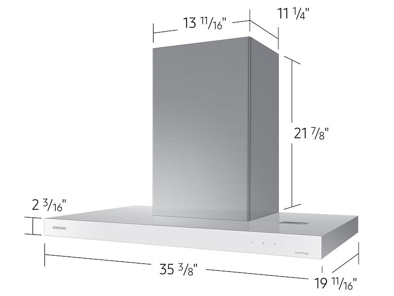 Samsung NK36CB600W12 36" Bespoke Smart Wall Mount Hood in Clean White