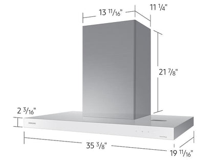 Samsung NK36CB600W12 36" Bespoke Smart Wall Mount Hood in Clean White