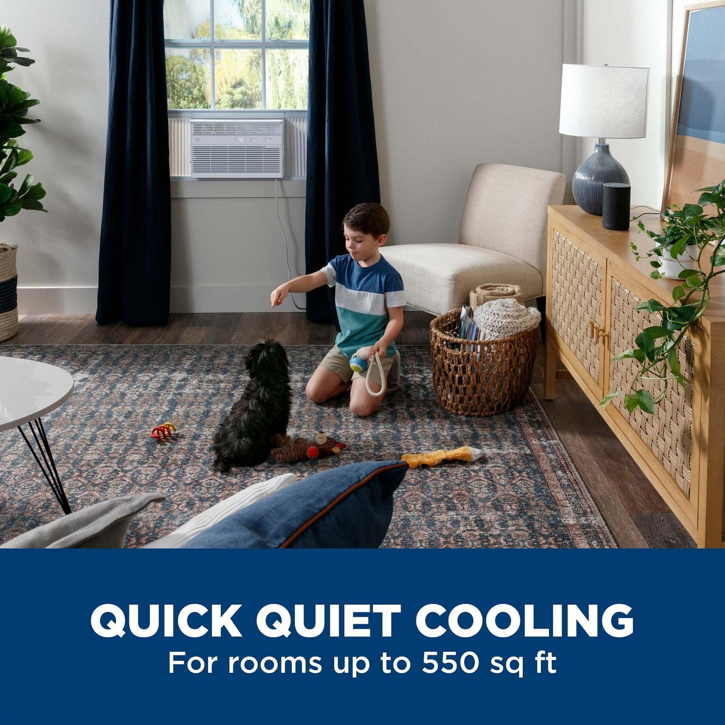 AHEK12AC GE® 12,000 BTU Smart Electronic Window Air Conditioner for Large Rooms up to 550 sq. ft.