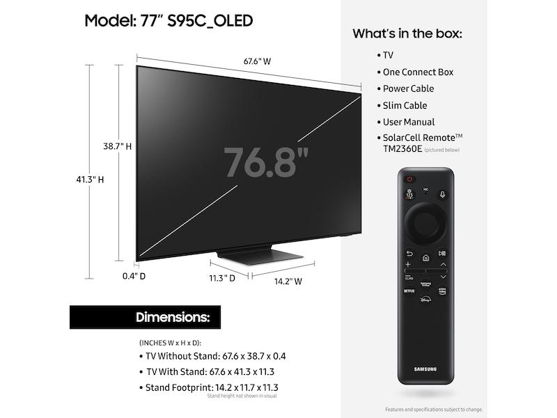 Samsung QN77S95CAFXZA 77" Class OLED S95C