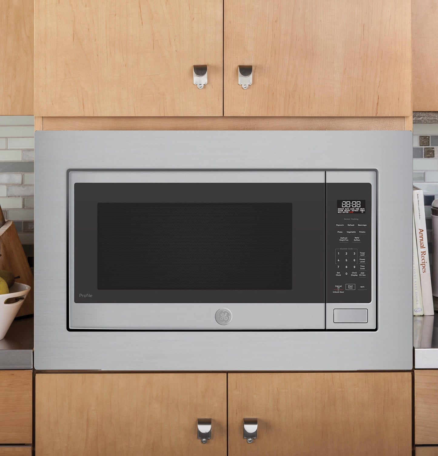 PCWK22U1WSS GE Profile™ 2.2 Cu. Ft. Built-In Sensor Microwave Oven