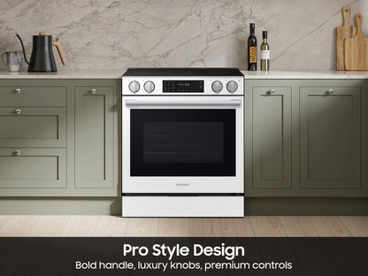 Samsung NSE80H63SW Bespoke Smart Slide-in Electric Range Pro Style Design  Air Fry Max  True Convection