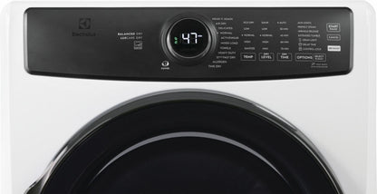 Electrolux ELFE7738AW Front Load Perfect Steam™ Electric Dryer with Balanced Dry™ and Instant Refresh - 8.0 Cu. Ft.
