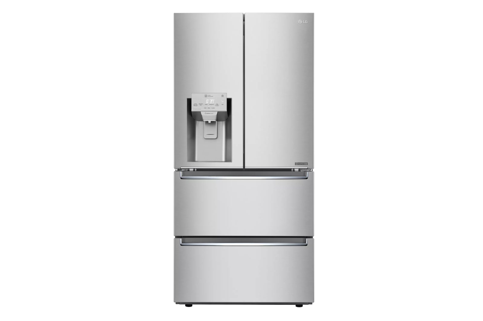 Lg 18.3 cu. ft. Counter-Depth French Door Refrigerator with Tall Ice and Water Dispenser