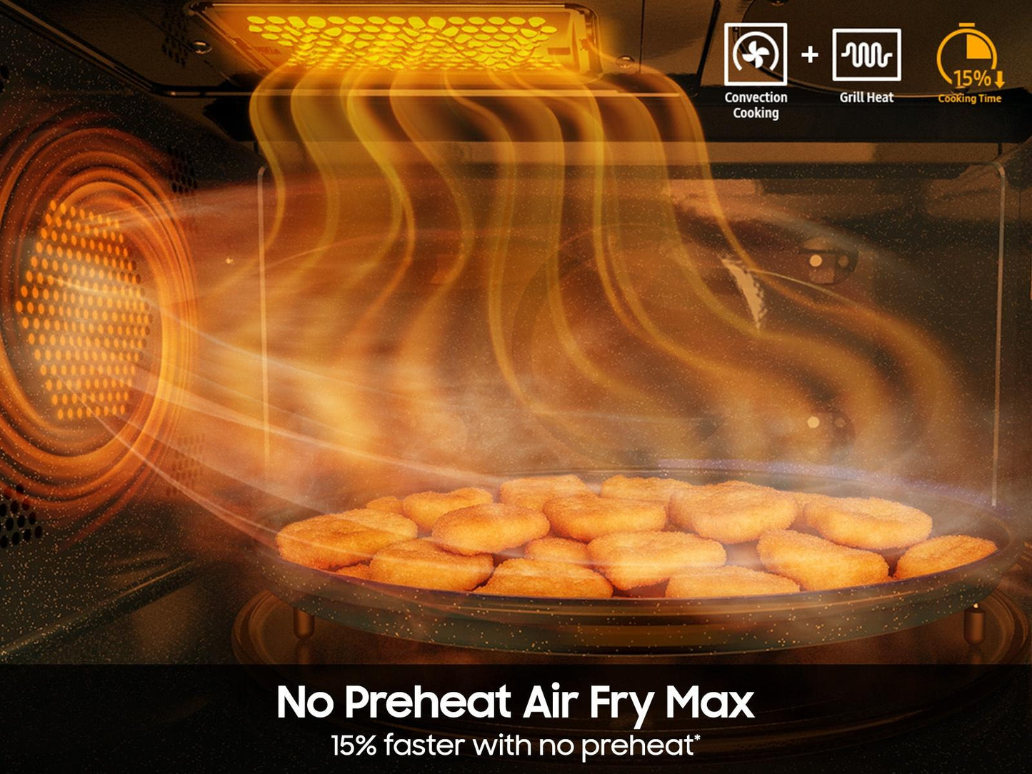 Samsung ME90H1780R Bespoke Over the Range Microwave Air Fry Max  Convection  Auto Connectivity