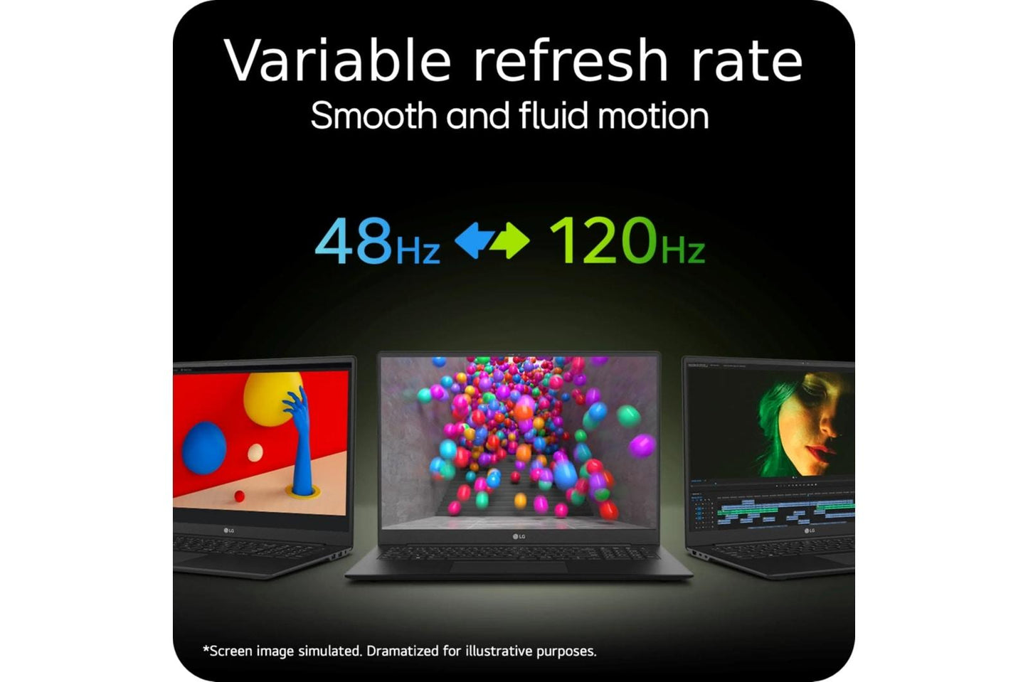 16T90SPKAAB6U1 LG gram Pro 16 Inch OLED 2-in-1 Thin and Lightweight Laptop, Intel® Evo™ Edition - AI-enabled Intel® Core™ Ultra 7 processor, Windows 11 Home, 16GB RAM, 1TB SSD, Black