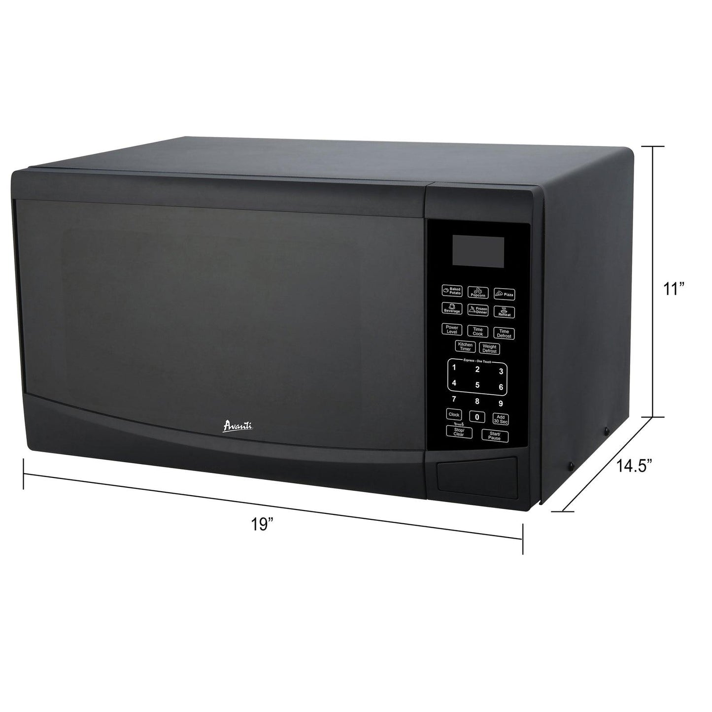 MT09V1B Avanti 0.9 Cu. Ft. Microwave Oven, Digital - Black