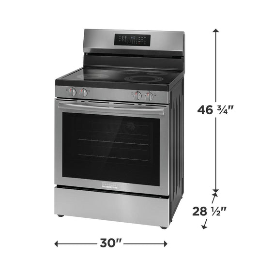 Frigidaire GCRE3059BF 30" Rear Control Electric Range with Air Fry