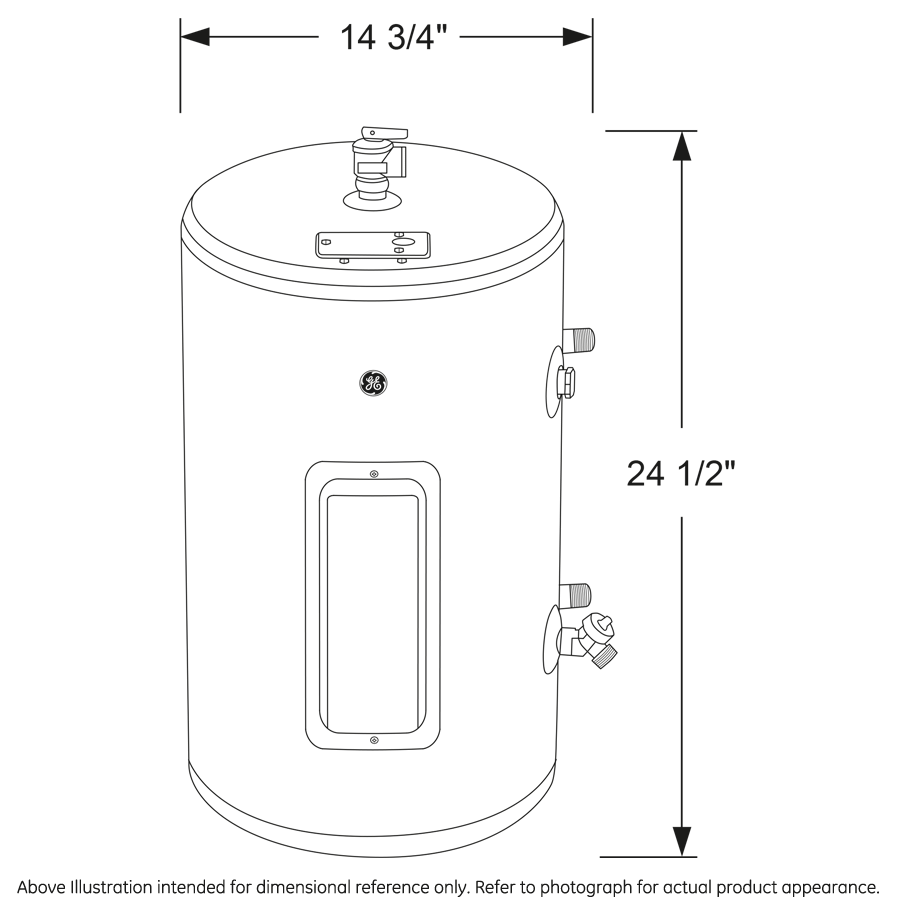GE10P08BAR GE® 10 Gallon Electric Point of Use Water Heater