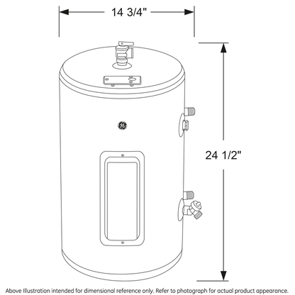 GE10P08BAR GE® 10 Gallon Electric Point of Use Water Heater