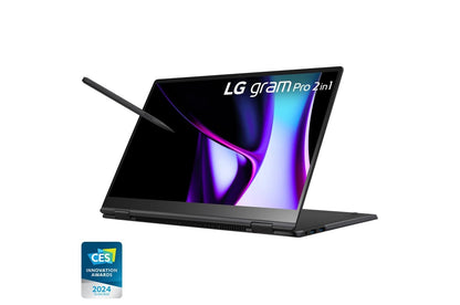 16T90SPKAAB6U1 LG gram Pro 16 Inch OLED 2-in-1 Thin and Lightweight Laptop, Intel® Evo™ Edition - AI-enabled Intel® Core™ Ultra 7 processor, Windows 11 Home, 16GB RAM, 1TB SSD, Black