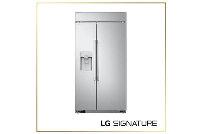US26WBB92S LG SIGNATURE 26 cu. ft. Smart Side-by-Side Built-In Refrigerator with Ice & Water Dispenser