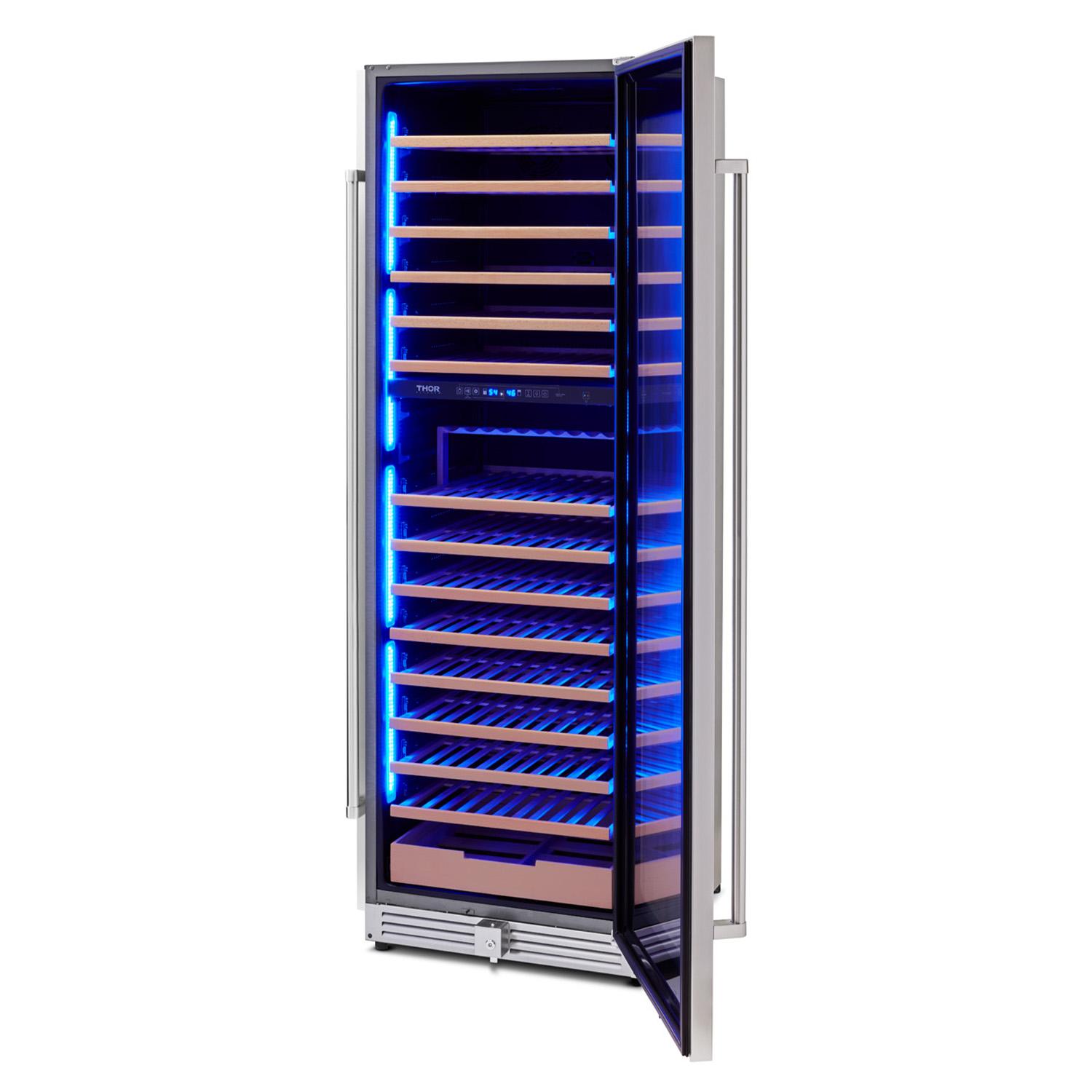 Thor Kitchen TWC2403DI 24 Inch Dual Zone Wine Cooler, 162 Wine Bottle Capacity - Model Twc2403di