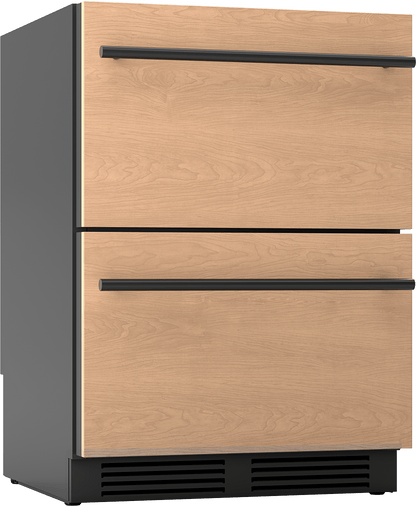 Zephyr PRRD24C2AP Presrv Refrigerator Drawers, 24in Compact, Panel Ready, 2 Zone