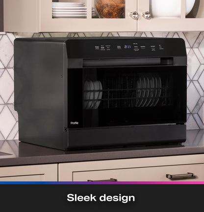 PZF560HGWBB GE Profile™ ENERGY STAR® Smart Compact Dishwasher for Countertop or Built-In