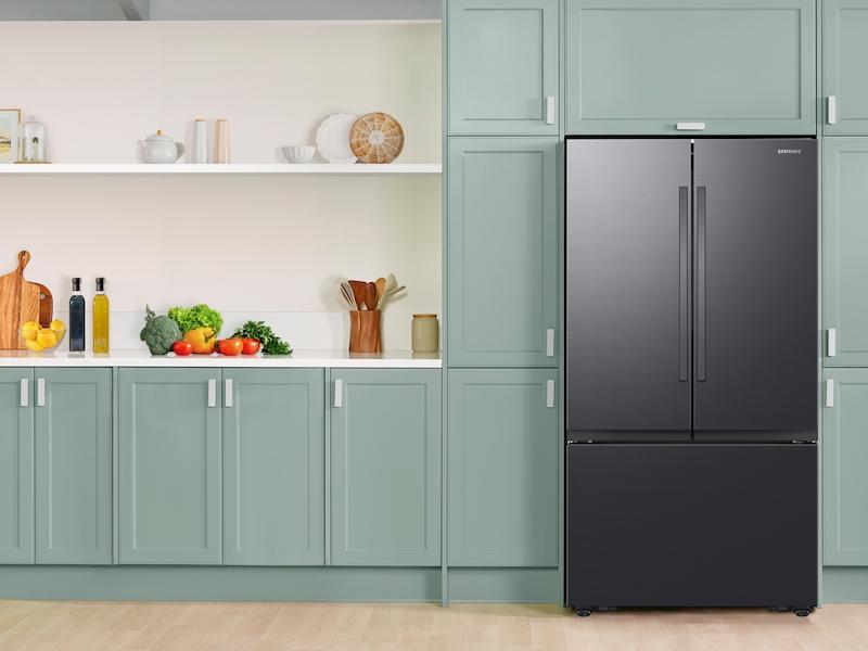 Samsung RF32CG5100MTAA 32 cu. ft. Mega Capacity 3-Door French Door Refrigerator with Dual Auto Ice Maker in Matte Black Steel