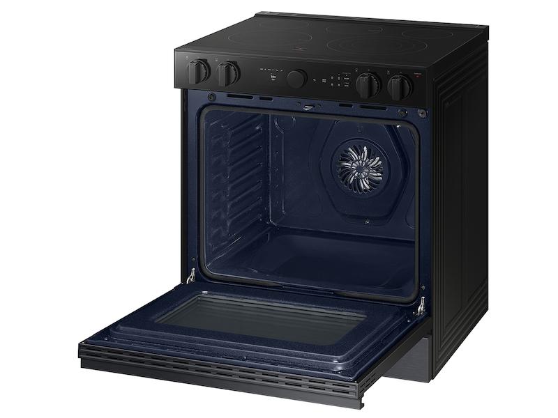 Samsung NSE6DG8502MT Bespoke 6.3 cu. ft. Smart Slide-In ENERGY STAR® Certified Electric Range with Air Fry in Matte Black Steel