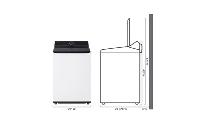 Lg WT8600CW 5.5 cu. ft. Mega Capacity Top Load Washer with TurboWash™ Washer with Steam, ezDipense, Wi-Fi Connectivity, White
