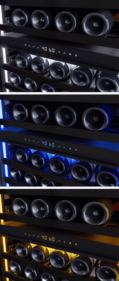 Zephyr PRW24F02CPG Presrv Wine Cooler, 24in Full Size, Panel Ready+Glass, Reversible Door, 2 Zone