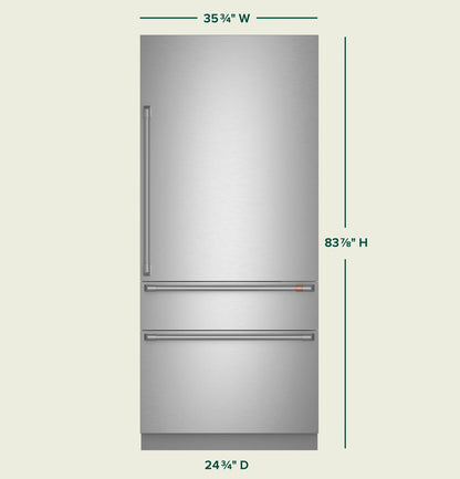 Cafe CIC36RP2VS1 CAF(EBACK)™ 36" Integrated Bottom-Freezer Refrigerator